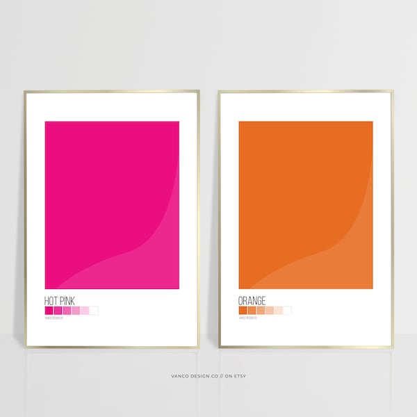 Pink and Blue Wall Art Etsy