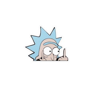 Rick and Morty Inspired Kiss Cut Sticker - Unique Cartoon Decal for Fans - Sci-Fi Artwork - Laptop, Water Bottle, and Car Decal