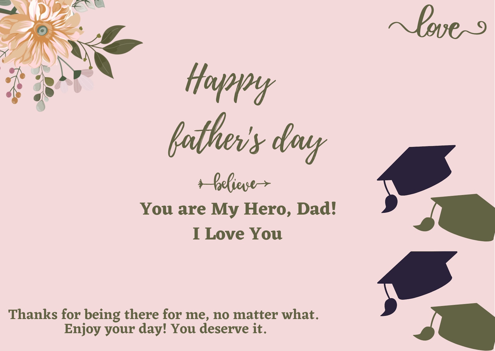 Printable Father's Day Card, Card for Dad, Father's Day Quote, Card ...