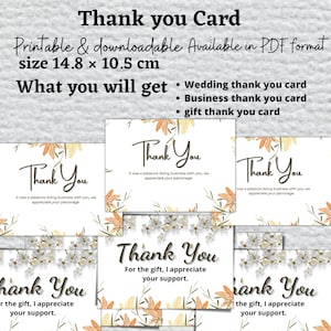 Printable Thank You Cards, Thank you for business, Thank You For Your Purchase, Thank you for coming to our event INSTANT DOWNLOAD