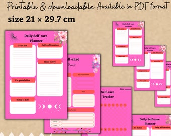 Self Care Planner, Printable Planner, Self Care Planner Printable, Self Care Printable, Wellness Planner, Self Care Journal