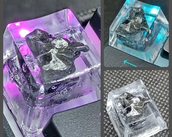 Meteorite Keycap Artisan OEM Clear Campo Del Cielo Meteor Astronomy Space Rock Galaxy Keyboard Cap Computer Key Button