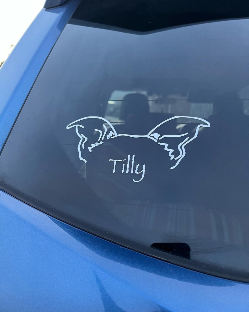 Personalised Dog Car Decal Etsy