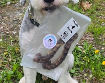Duck Neck Chew: Homemade Natural Dog Training Treat, Kibble Topper, Enrichment