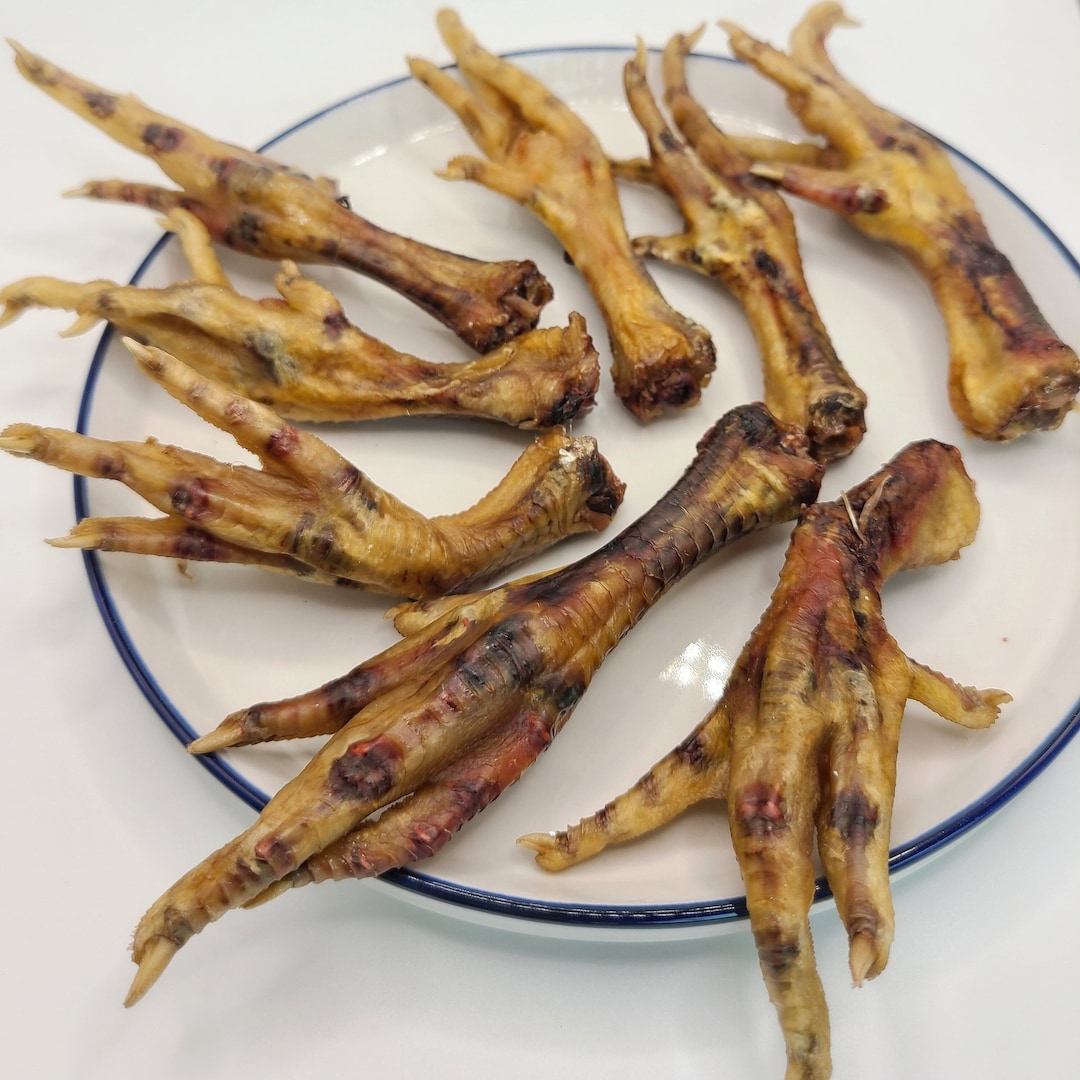 Dried Chicken Feet Homemade Dog Treats Dog Gift Kibble Topper Dental Bone Enrichment Raw Chew