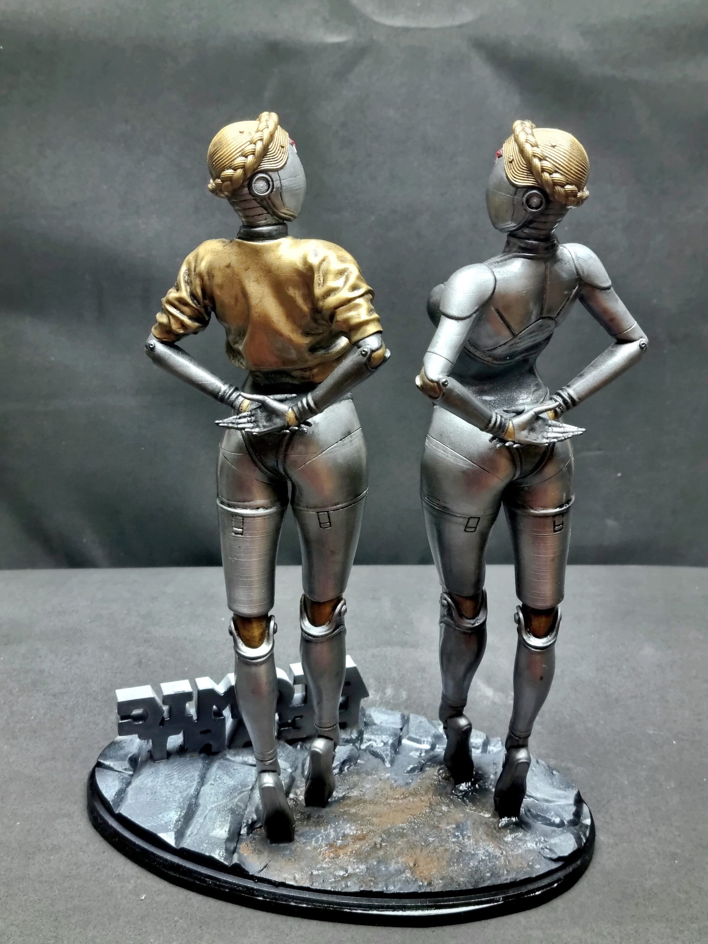 Atomic Heart Robot Twins 2 Figurines Hand Painted 