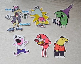 Smiling Friends Character Handmade Stickers