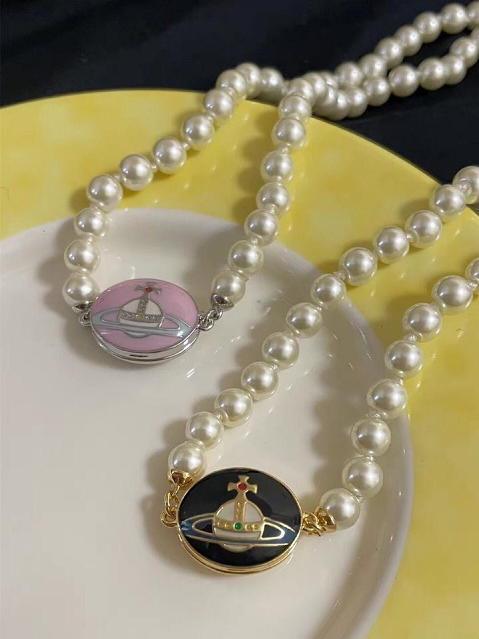 Vivienne Westwood Necklace Saturn Pearl 
