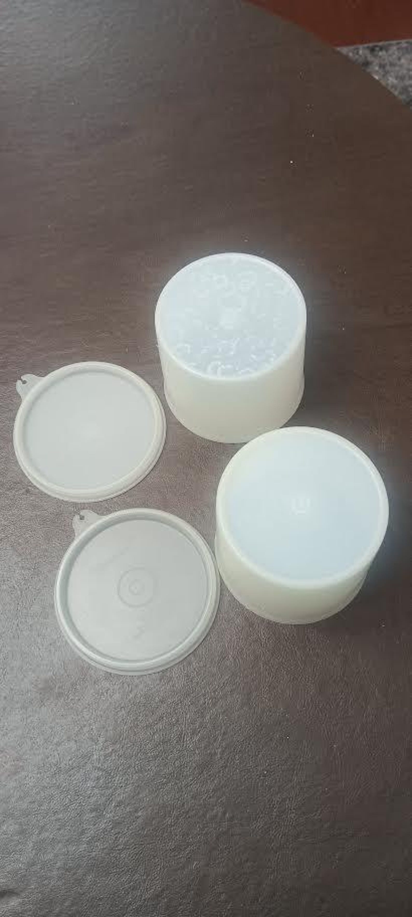 Critque Stackable Tupperware Original Set of 2, Semi-transparent, Flexible, Clear, Stackable ...
