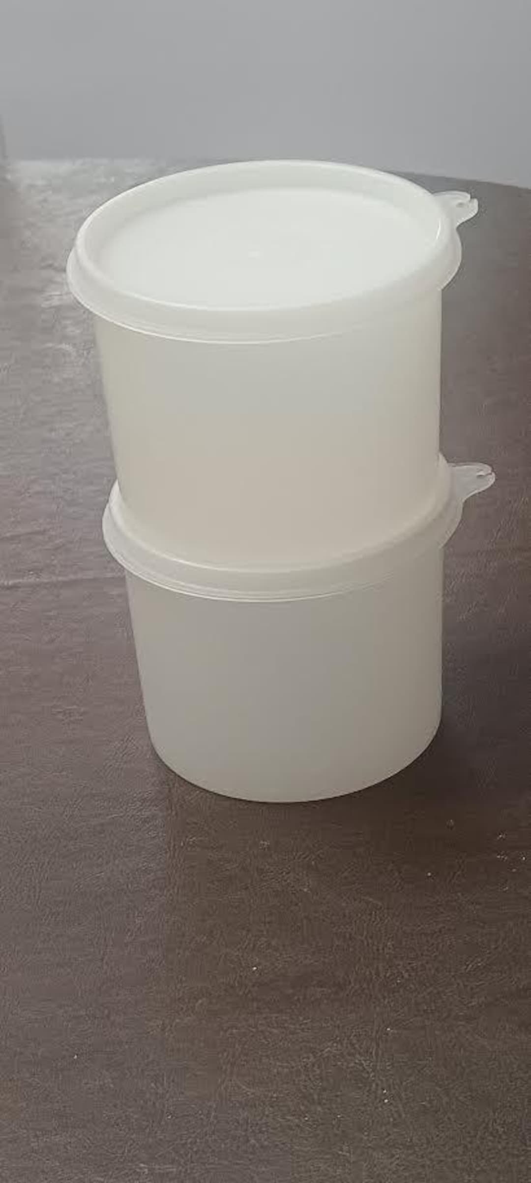 Critque Stackable Tupperware Original Set of 2, Semi-transparent, Flexible, Clear, Stackable ...