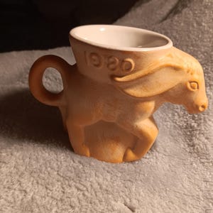 Collectible Frankoma Dem donkey, 1980 mug