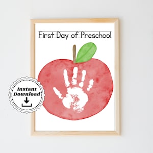 First Day of Preschool Handprint Art | First Day of School Handprint | DIY Art | School Craft