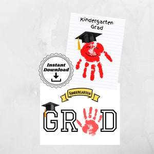 Kindergarten Graduation Handprint Bundle | Graduation Art | Handprint Art | End of Year Craft | Kinder Grad Gift DIY