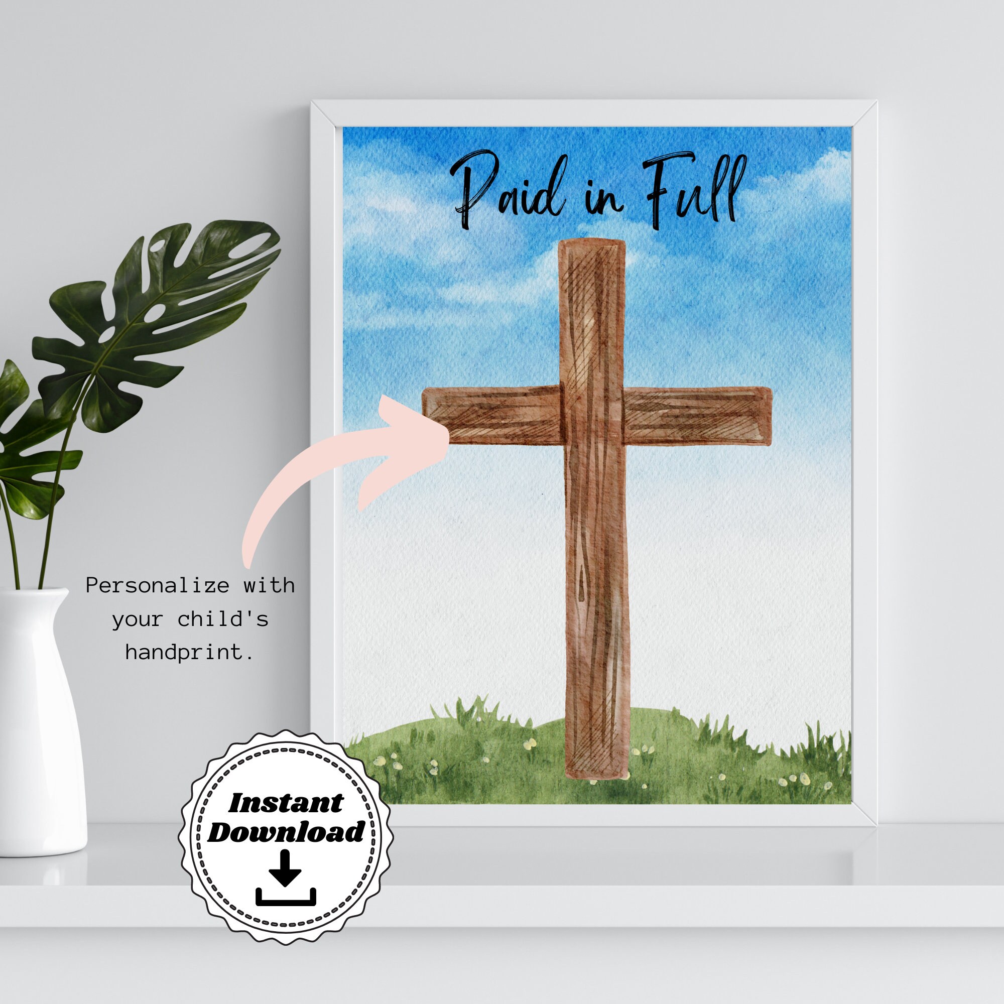 Easter Handprint | Easter Printable | Preschool Craft | Sunday School ...