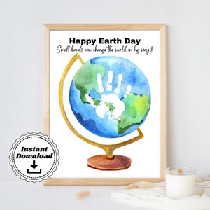 Earth Day 2023 Handprint Craft | Earth Day Printable | Preschool Craft | Earth Day Crafts | Handprint DIY craft art | Earth Art