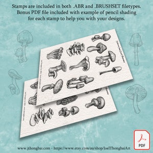 Mushroom Brush Set for Procreate Stamp Brushes - Etsy