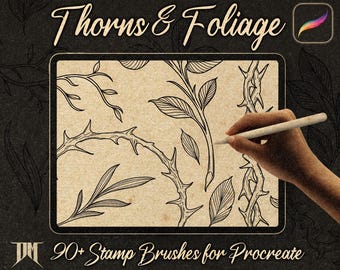 Thorns and Foliage Brush Set for Procreate