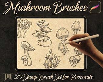 Mushroom Brush Set for Procreate Stamp Brushes