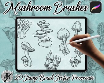 Mushroom Brush Set for Procreate Stamp Brushes