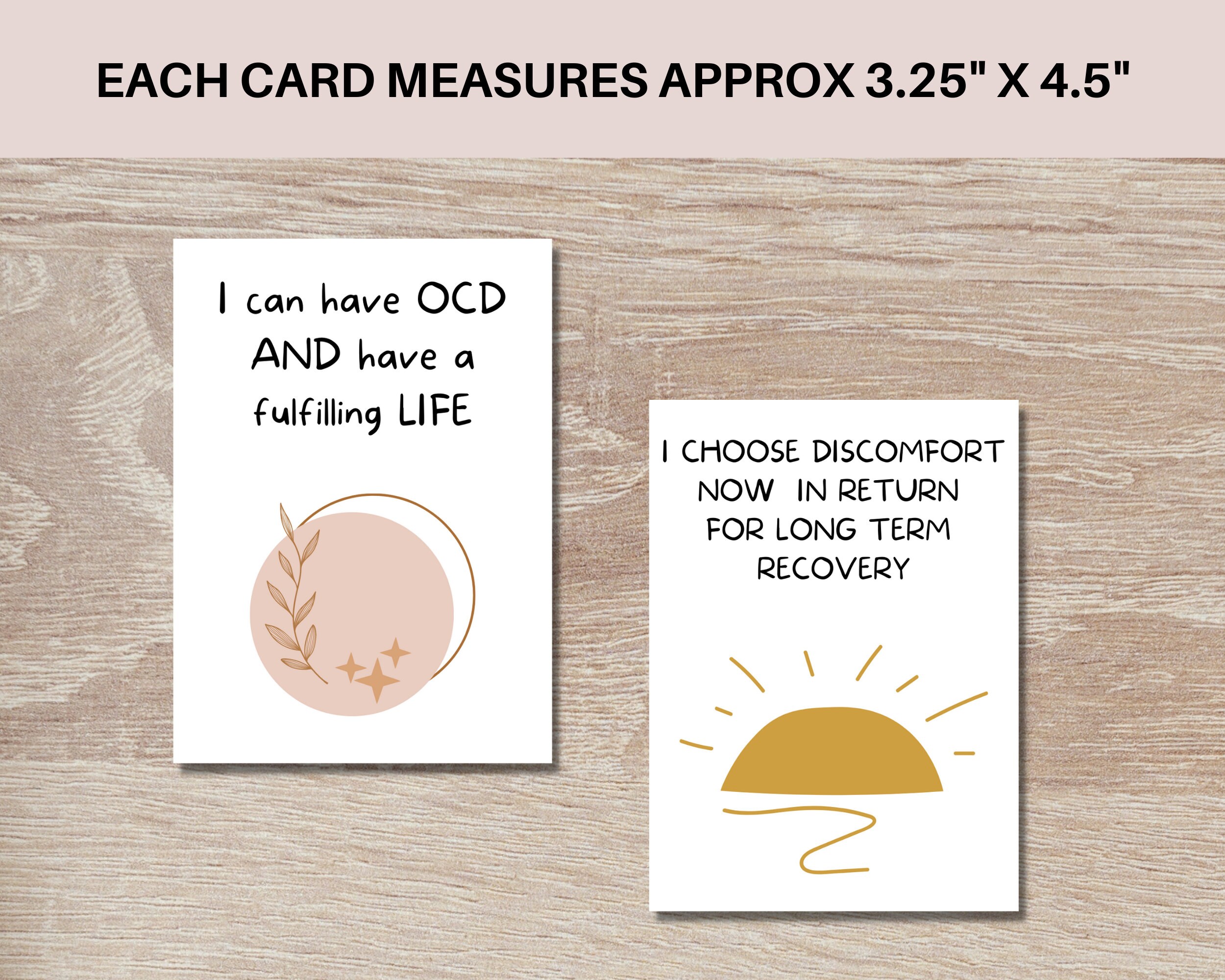 Printable OCD Affirmation Cards ERP Cards Obsessive Compulsive 