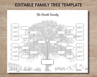 Five Generation Family Tree Template, Five Generation Family Tree Project