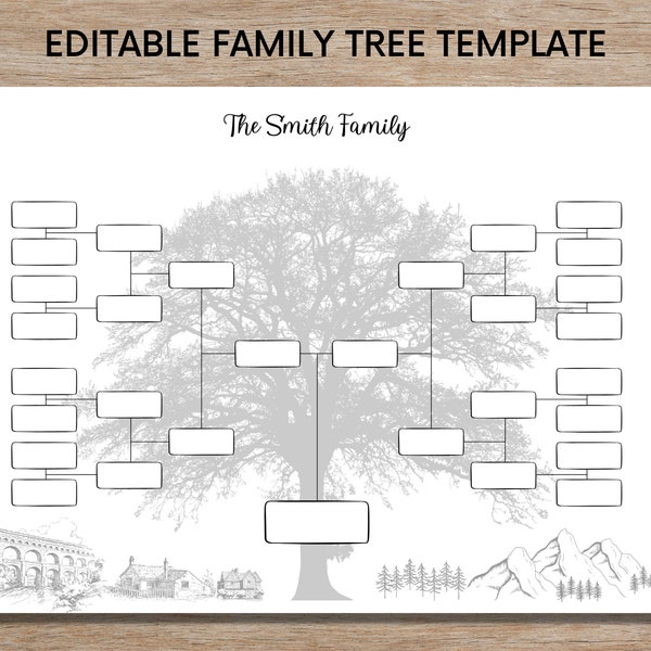 Five Generation Family Tree Template, Five Generation Family Tree Project