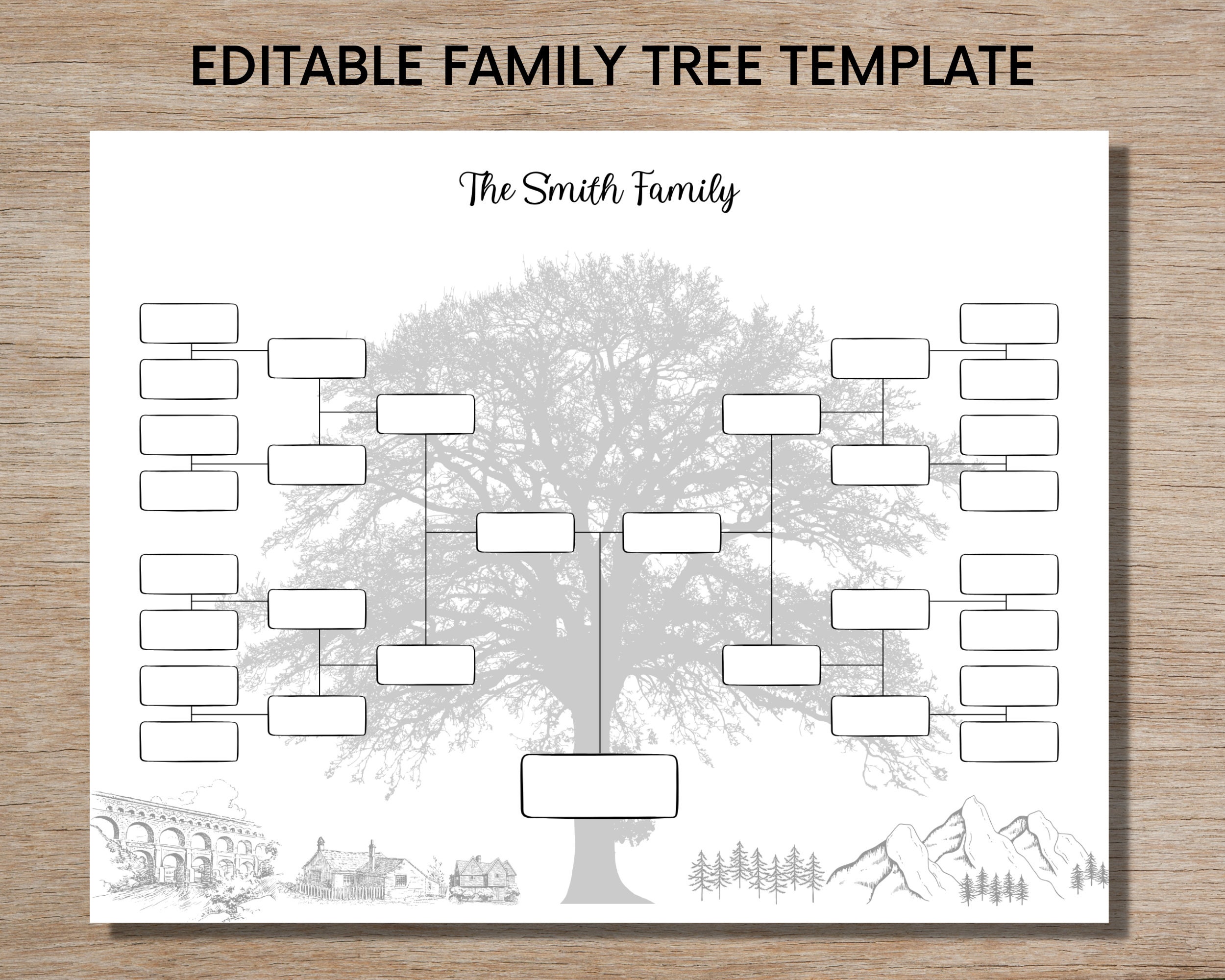 Five Generation Family Tree Template Five Generation Family Tree