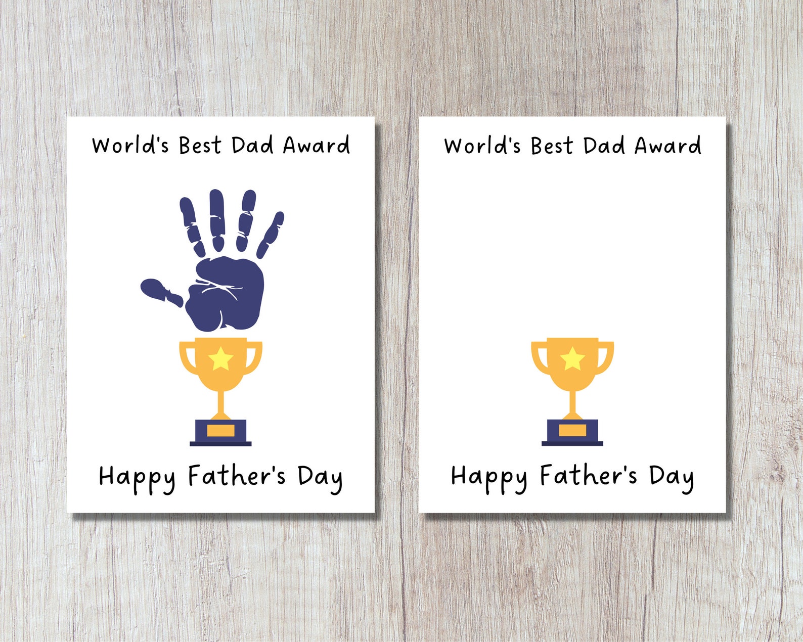 Father's Day Handprint Art Father's Day Handprint Etsy