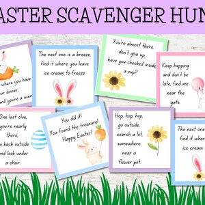 Easter Scavenger Hunt for Indoor and Outdoor, Easter Treasure Hunt, Easter Hunt Game for Kids