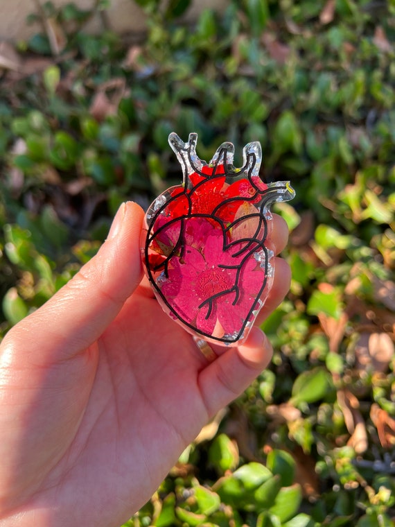 Retractable Anatomical Heart Badge Reel Personalized Resin Badge