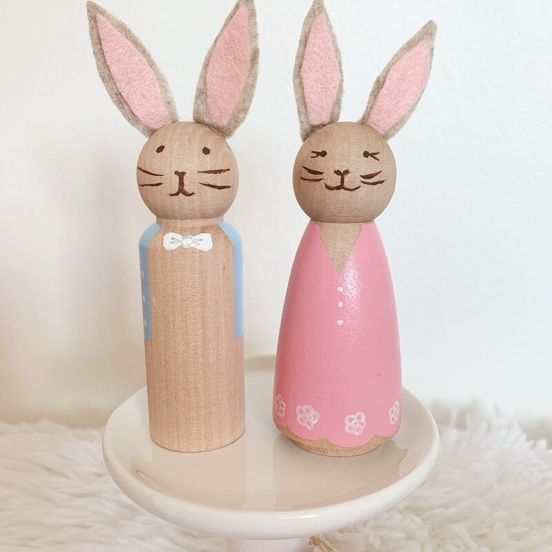 Bunny Peg Doll - Etsy