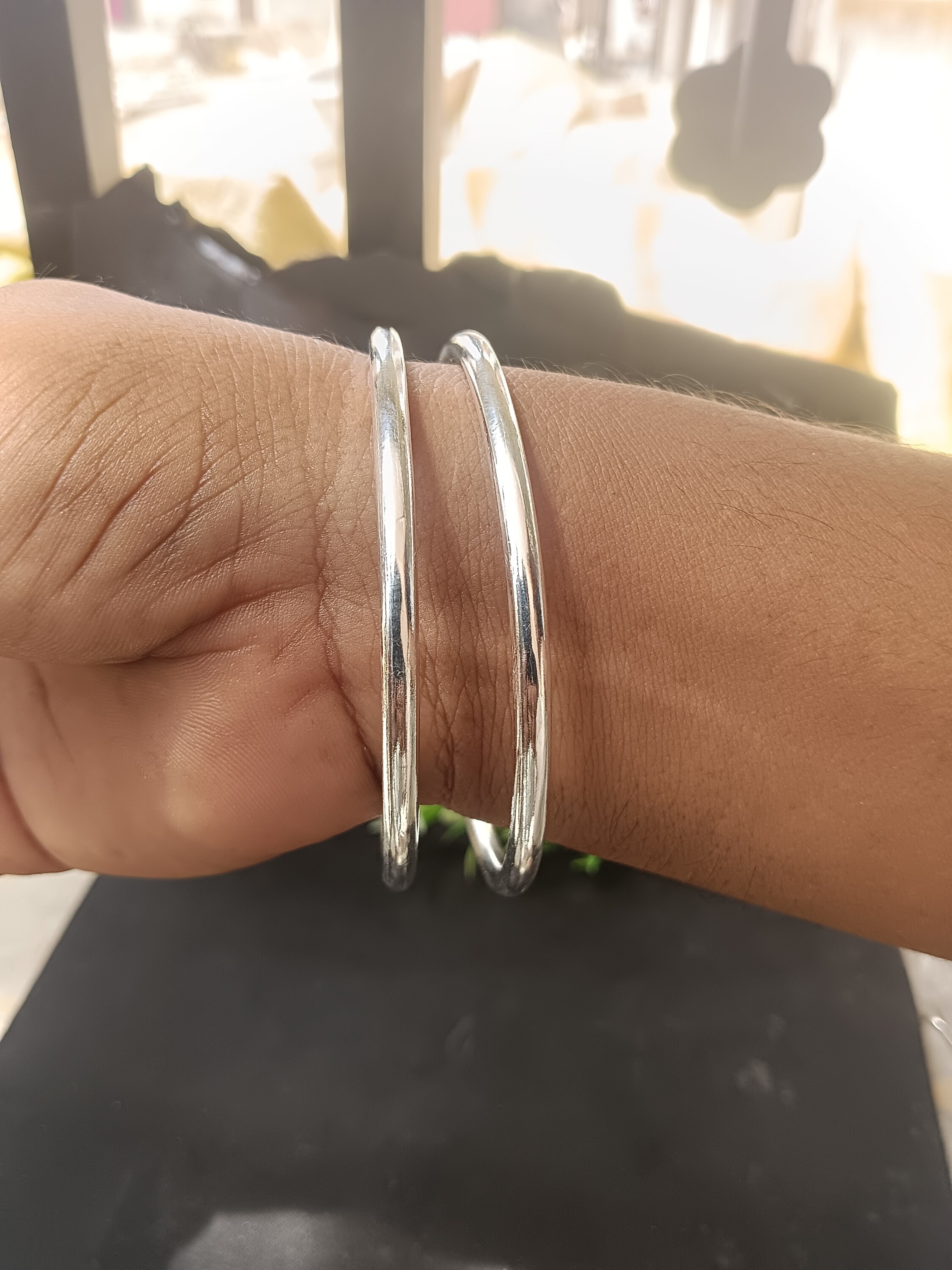 Pure silver bangles for 2024 ladies with price