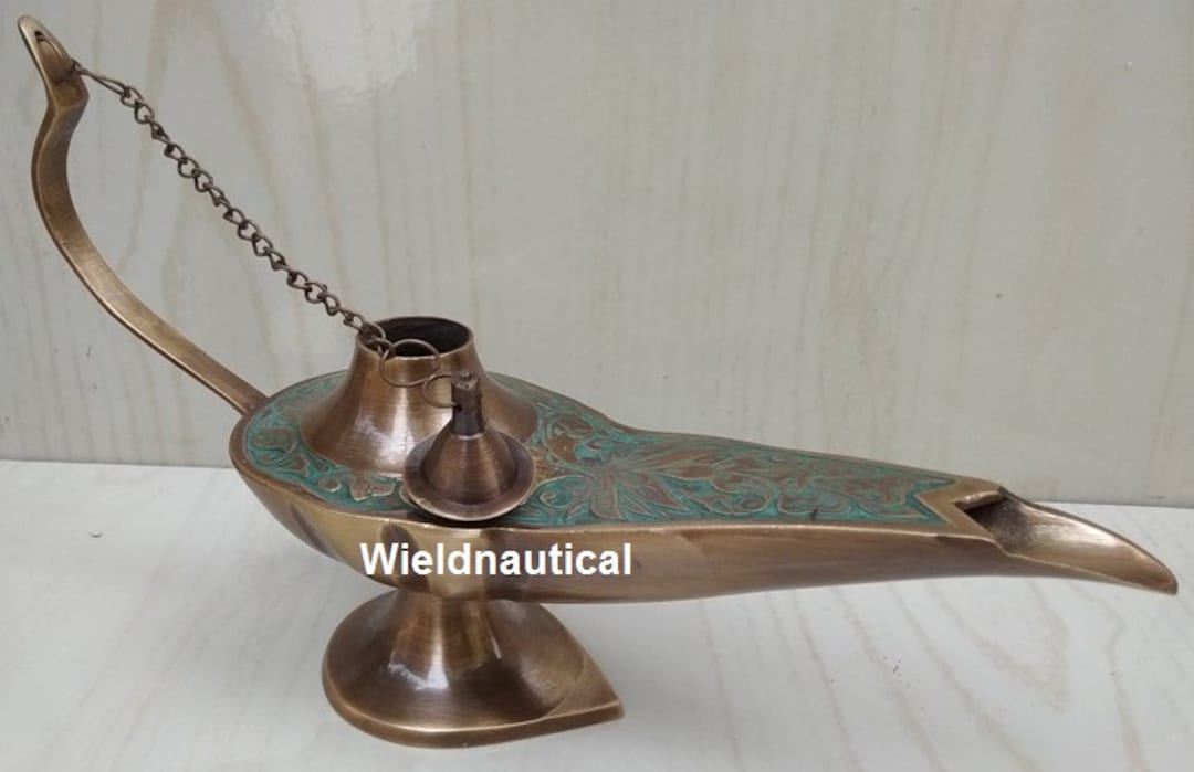 JMD Aladdin Genie Lampe Messing - Räucherstäbchenhalter 15,2 Cm