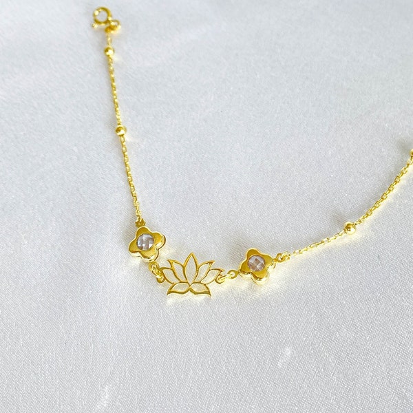 Lotus Anklet Etsy