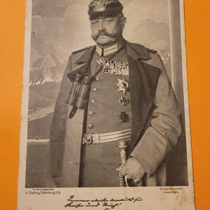 Vecchia cartolina dell'Impero tedesco Hindenburg