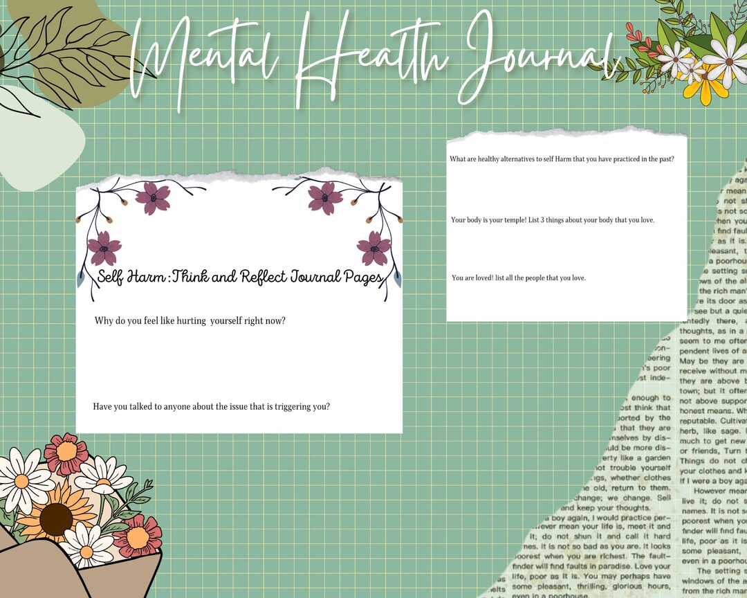 Self Harm: Think and Reflect Journal - Etsy Australia