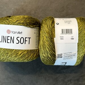 YarnArt リネンソフトヤーン：コットンリネン混紡、夏用編み物・かぎ針編み 画像 4