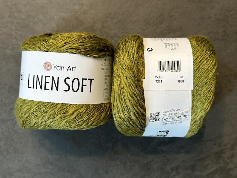 YarnArt リネンソフトヤーン：コットンリネン混紡、夏用編み物・かぎ針編み 画像 4