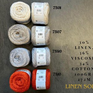 YarnArt リネンソフトヤーン：コットンリネン混紡、夏用編み物・かぎ針編み 画像 6