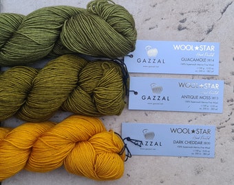 Gazzal Wolle Stern, superwash Merino feine Wolle, Merino Wollgarn, Merinowolle für Babys, hohe Qualität, empfindliche Haut, Farben