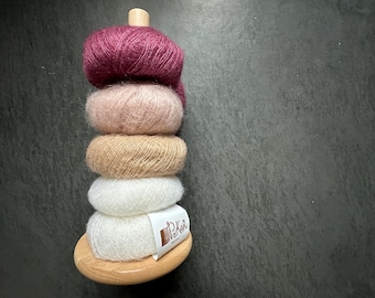 Super Kid-mohair-zijdegaren: kantgewicht, breien en haken