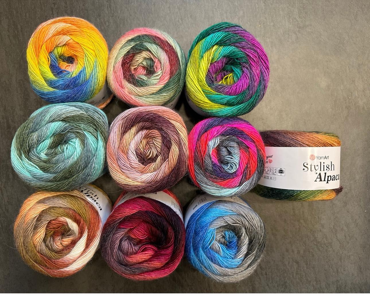 Yarnart Stylish Alpaca Wool Blend: Multicolor Cake Yarn - Etsy