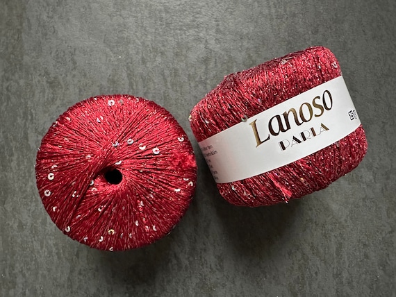 Glitter Yarn: Lanoso Parla Metallic Paillette Yarn