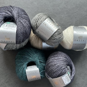 Gazzal Exclusive, Filato Merino, Filato di seta, Filato Kid Mohair, Filato morbido, Filato sostenibile, Acquista filato, Filato Fine-Sport, Filato per maglieria, seta di gelso