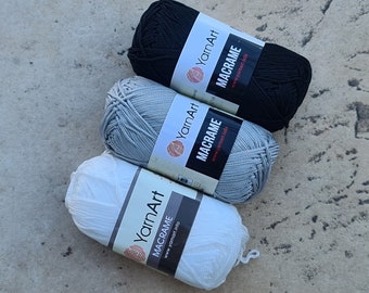 Yarnart-macramékoord: polyester brei- en haakgaren