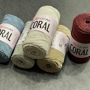 Makramee Kordel KORALLE, Makramee Garn, gehäkelte Makramee, Polyester-Baumwolle Makramee Garnschnur, Baumwollseil, Makramee Strickgarn