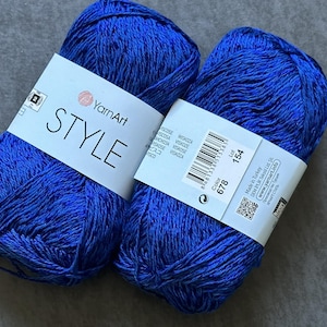 Summer yarn,Cotton-Viscose yarn,YarnArt STYLE,High Quality,Crochet yarn,Yarn for knitting,Glittery Crochet Yarn,SparklyYarn,Shiny Crocheting