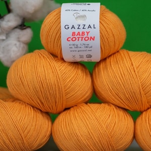 Baby cotton yarn Gazzal,Cotton acrylic yarn,amigurumi cotton yarn,soft yarn,knitting,crochet yarn,baby yarn,Summer Yarn for Clothing,colors