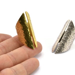 Raw Brass Rings, Antique Silver Plated Rings, Geometric Rings, Stylish Rings, Adjustable Brass Rings, Brass Rings, Ring Findings