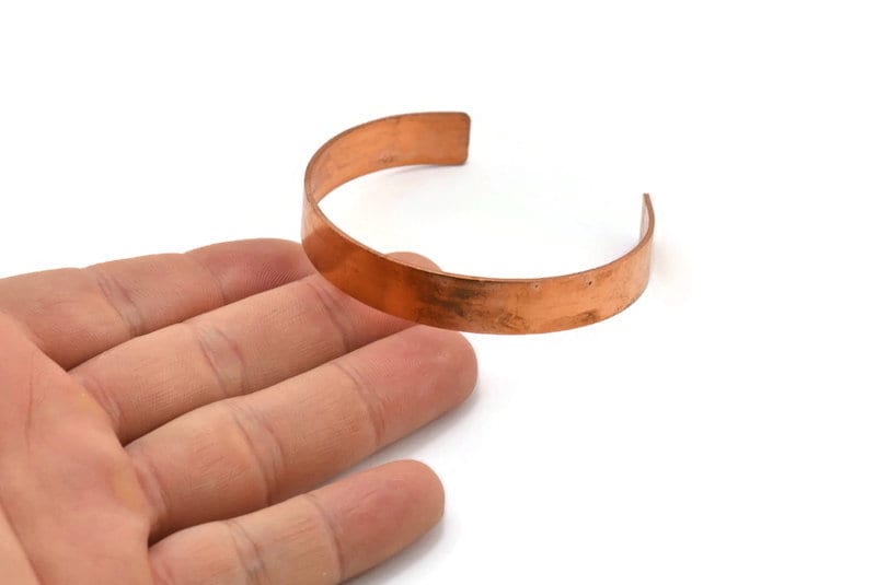 Raw 24 Gauge Copper Bracelet Blanks 6x1 (5/Pack)- No Holes